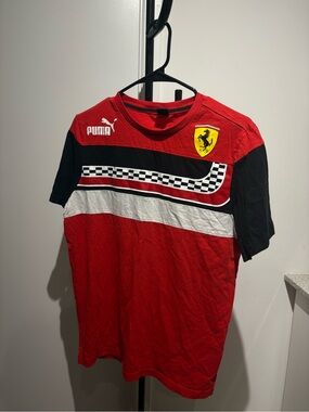 Puma x Ferrari Kids Red Racing Graphic Tee